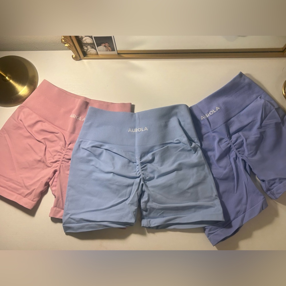 Women's Aurola biker Shorts - Pink, Light Blue, Lavender